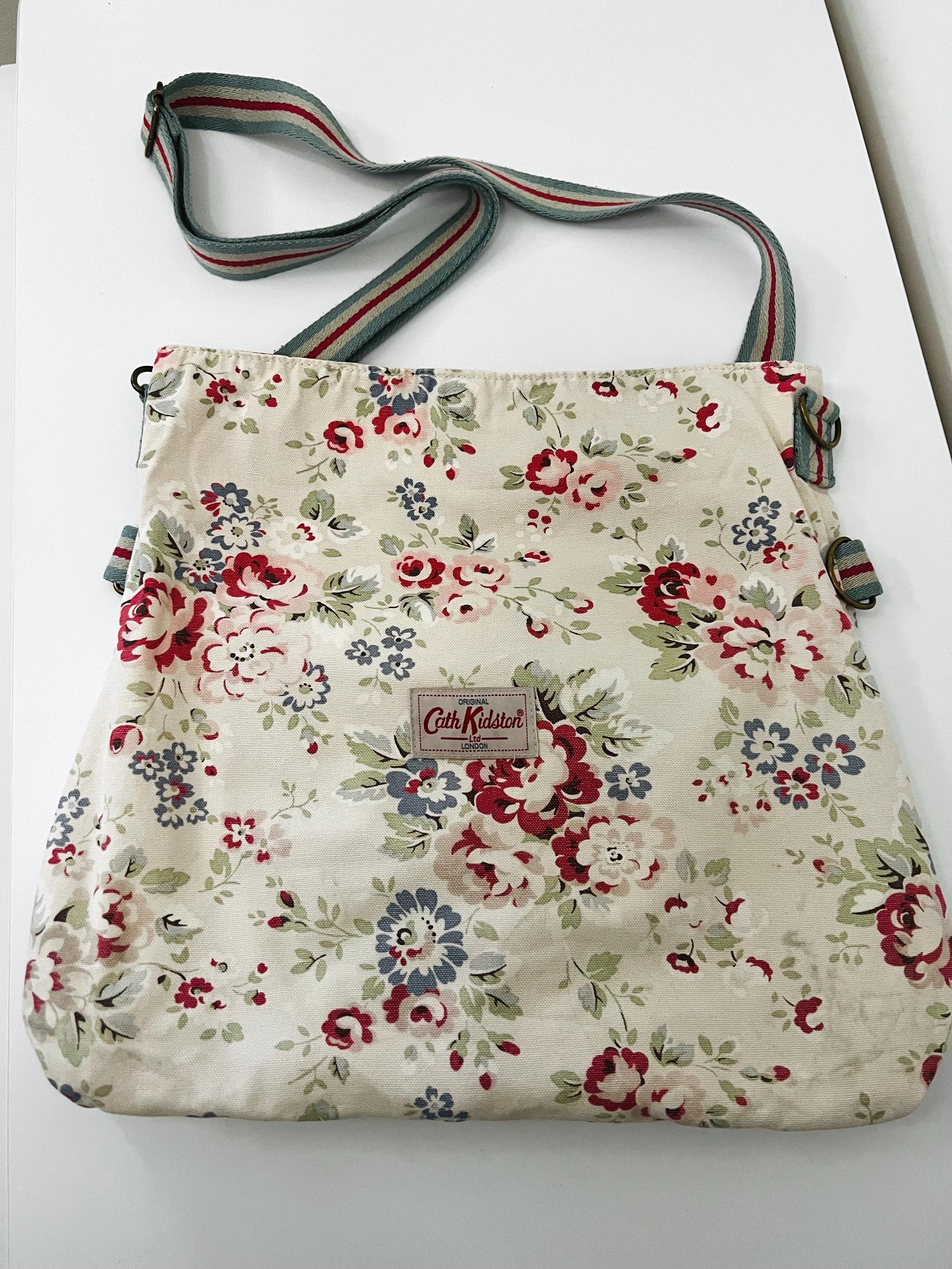Cath Kidston Reversible Cotton Crossbody Bag With Floral and Polka