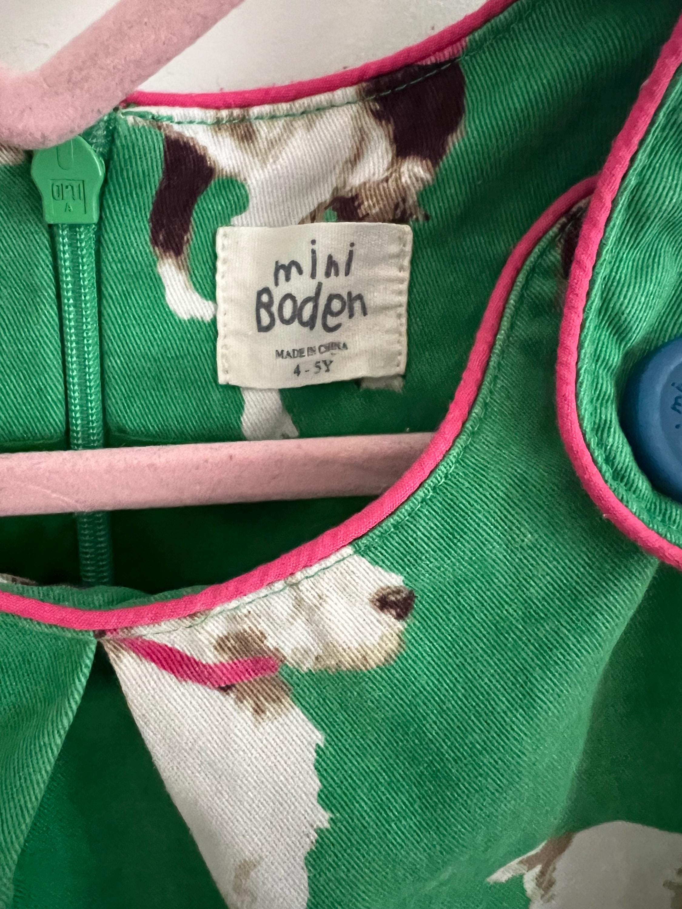 mini boden dog dress Mini Boden Girls Size 7-8 Green Appliqu Dog Dress Fairy Wings NWT Summer