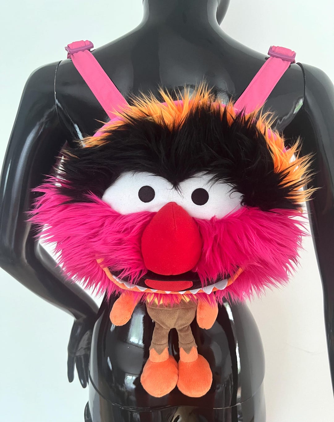 Disney Animal Plush Backpack • Posh Paws Muppets Character Bag • Pink ...