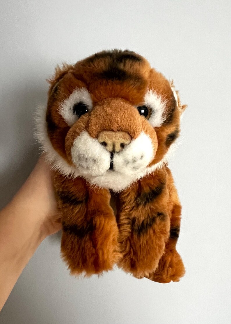 Realistic Vintage Plush Tiger Cub by Aurora • Recycled Materials