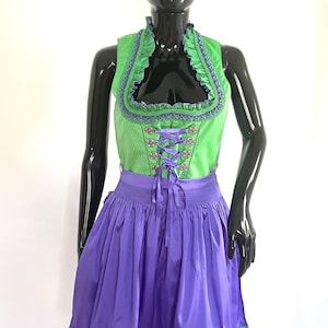 Oktoberfest vintage dress | green-purple dirndl | beerfest outfit | Bavarian folk costume | Vintage dirndl | trachten kleid | German drndl