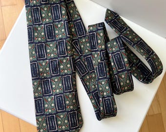 Vintage Berkertex silk Golf tie | 90s tie| retro tie | golf lovers gift | collectible tie |novelty tie | sport theme necktie | gift for him