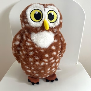 Stuffed Owl Plush vintage toy Soft bird Vintage gift