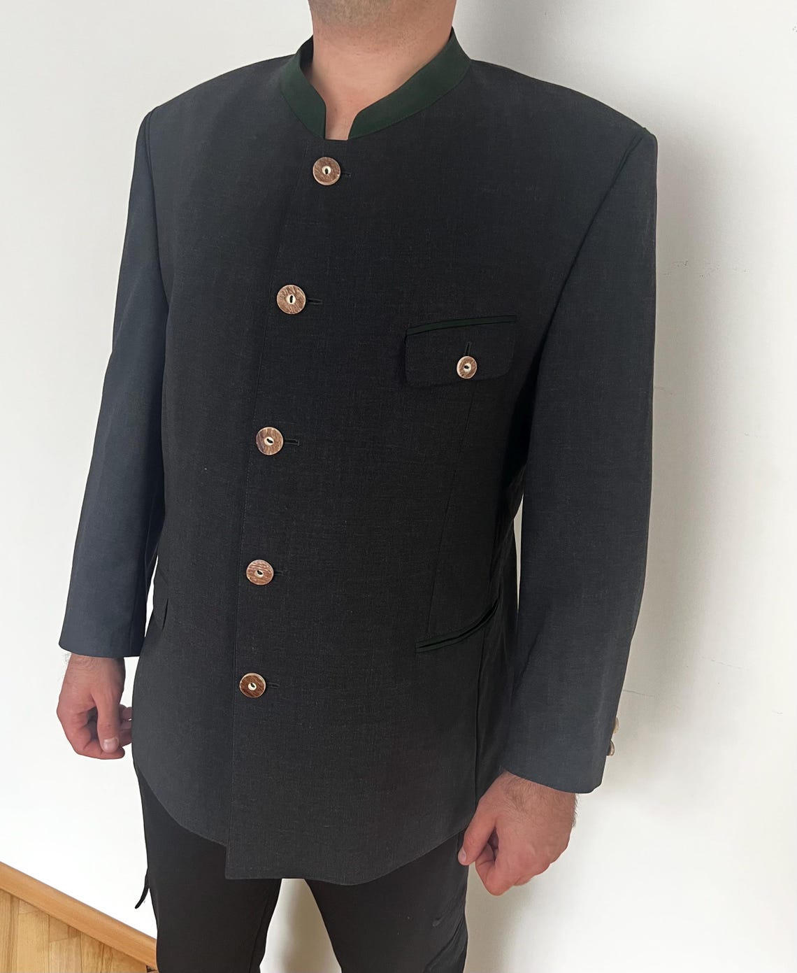 Vintage Austrian Trachten Jacket • Men Size 54 • Bavarian Loden Blazer • Oktoberfest Alpine Jacket, photo 2 of 5