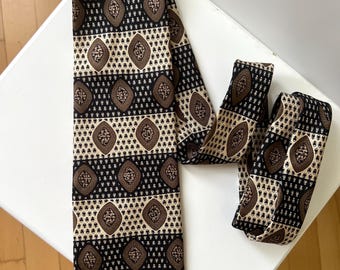 Jean Jacques Benson silk vintage tie | Italian designer pure silk tie| collectible tie 80s | gift for him| retro tie| festive tie| men gift