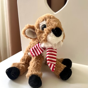 Plush deer| CenterParcs plushie|soft reindeer| collectible toy| Christmas plush| winter holiday deer| Bambi plushie| Christmas gift|kids toy
