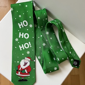 Herenstropdas kerstman van Thomas Nash| wintergroene stropdas|Kerststropdas| Nieuwjaarsstropdas| stropdas voor verzamelaars| Designer-stropdas|Kerstcadeau voor hem