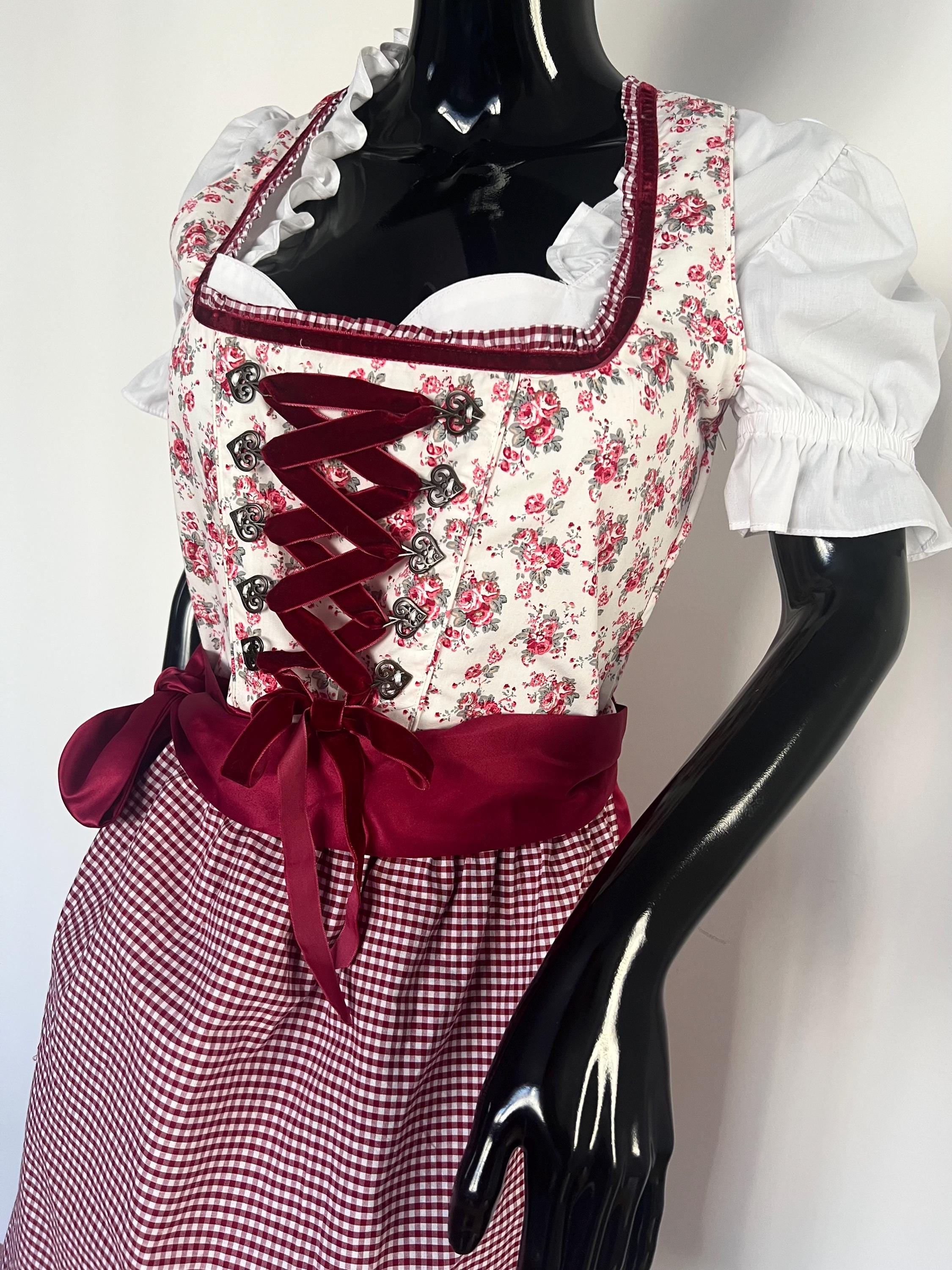knee length dresses for ladies German Bavarian Oktoberfest Costume Ladies Beer Wench Waitress Serving –  jetechband main image 1