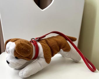 1960年代のヴィンテージブルドッグぬいぐるみ：キッチュなビニール製犬