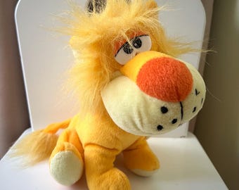 Vintage grappige leeuw knuffel, 24 cm, knuffel om te verzamelen, cadeau-idee voor peuters