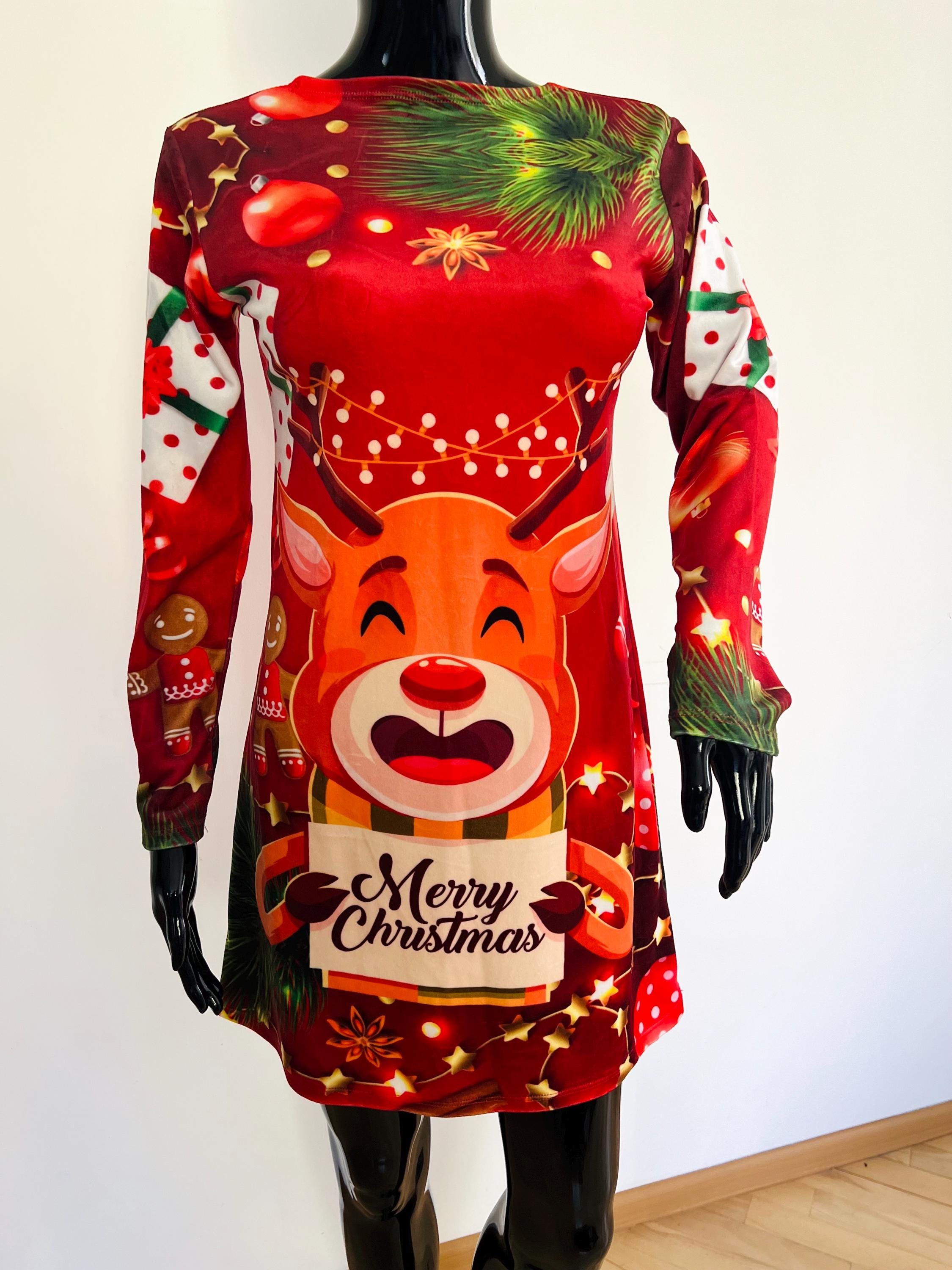Womens Novelty Christmas Dresses - Etsy UK