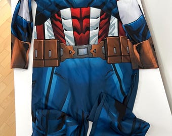 Kids Captain America Costume, Avengers Outfit, Size 6–8 Years, Kids Cosplay