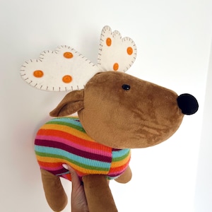 Stuffed deer Vintage toy Plush deer Vintage gift Birthday gift Soft deer Stuffed animal Unique plush toy Baby gift Sister gift