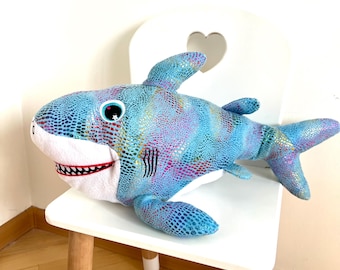 Baby Shark large toy Stuffed shark Soft shark Vintage toy Birthday gift Toddler toy Baby gift Friend gift