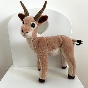 Stuffed antelope | Gaselle plush animal | Born in Africa | Vintage plushie | Jungle animal toy | rare plush animal | toddler gift |1990s