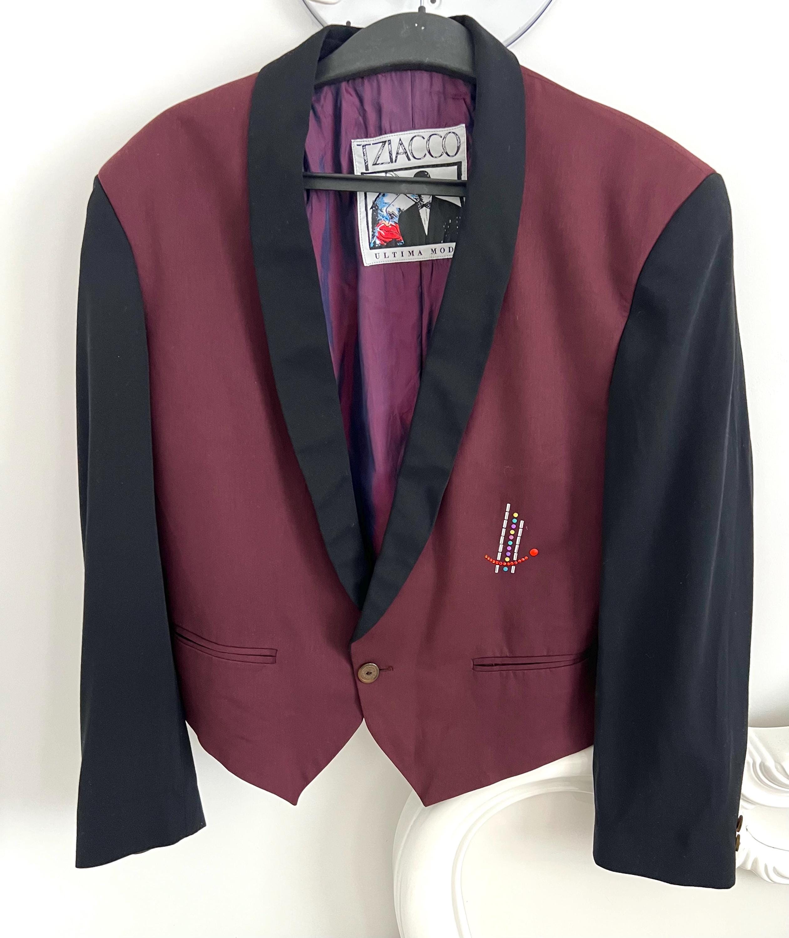 80s Cropped Suit Jacket Men - Etsy