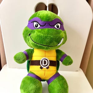 Vintage Donatello Teenage Mutant Ninja Turtles Plush Toy with Suction Cup • 25 cm • TMNT Fan Gift