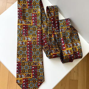 100% silk tie by Mipiace| Italian tie |wedding tie|collectible tie|vintage tie| retro necktie| festive tie| gift for him| Reine seide tie