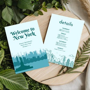 New York City / Sex and the City Bachelorette Party Itinerary Template I Weekend Agenda, Invitation, DIY Decoration, Editable Party Favor