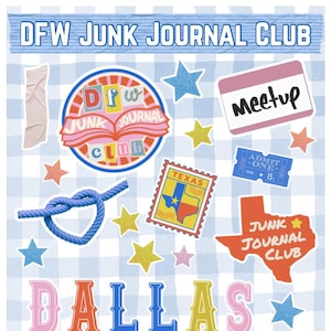 Junk Journal Club Sticker Bogen