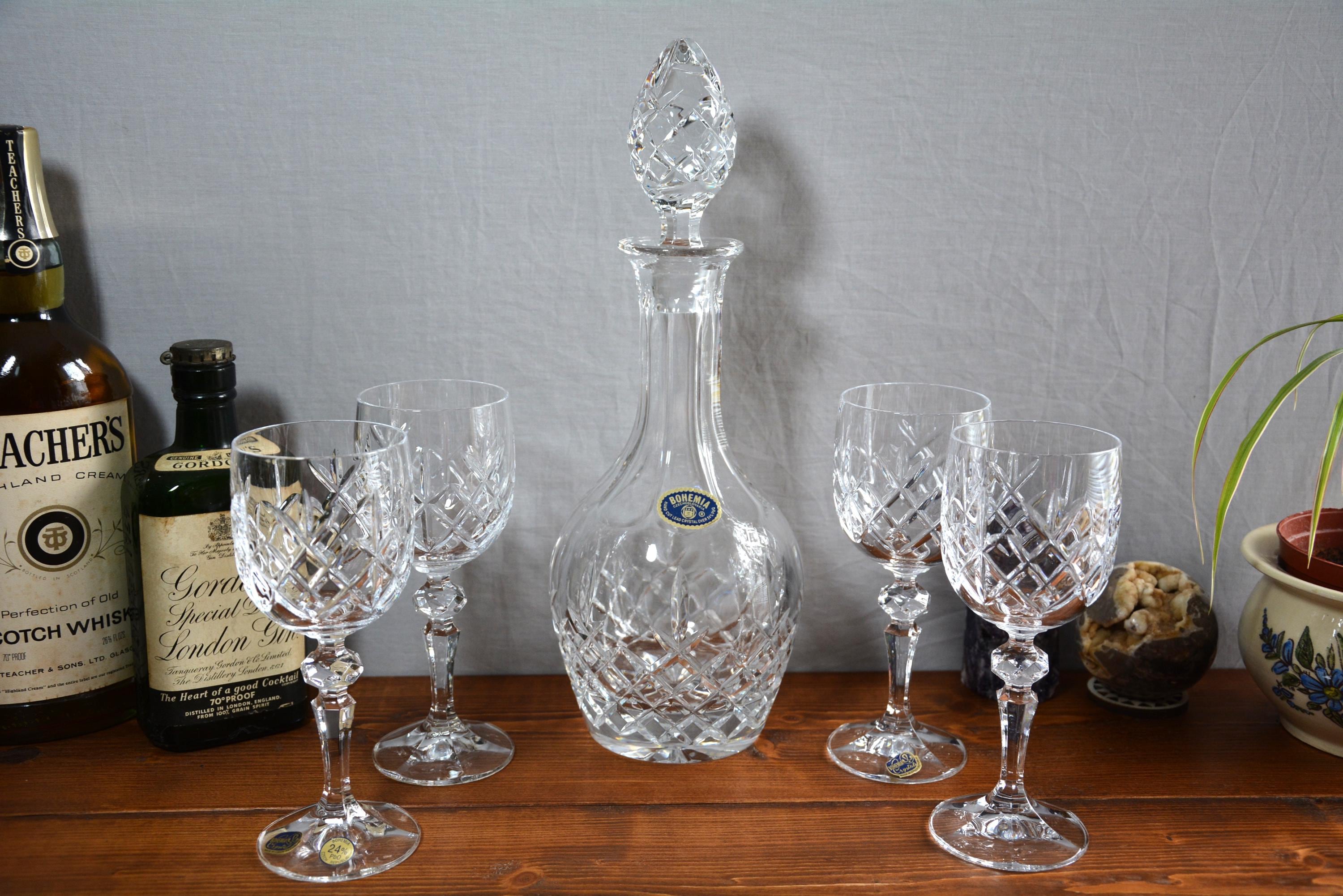 Bohemia - Decanter, Liquor set (8) - Crystal
