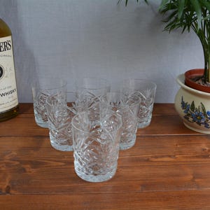 Six Crystal Tumblers