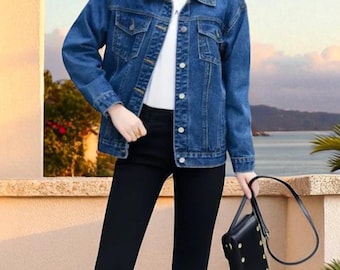 Vintage Slim Fit Denim Jacket: Spring/Summer Bridal & Casual Wear