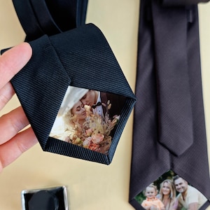 Fabric Tie Photo Wedding gifts - Gift for Father of the Bride / Dad / Suit Label / Tie Patch / Tie patch / Father of the Bride Groom Gift