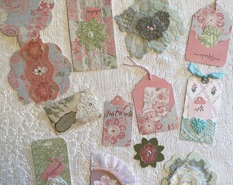Art Tags in Journals OOAk Other Coordinated Embellishments & Fun Stuff great for Junk Journal Kit #85 JOURNAL TAGS EPHEMERA Books Albums