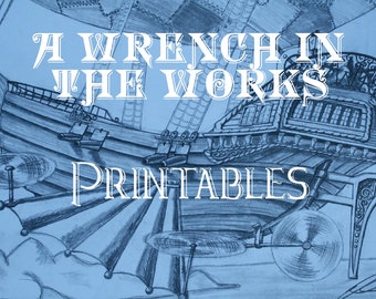 Steampunk Murder Mystery Dinner  Game Printables  // A Wrench in the Works // LARP // role playing game