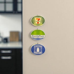 7-Eleven Glowing LED Fridge Magnet | Light-Up Japanese Konbini Sign | LED Refrigerator Light | Convenience Store Decor | Kawaii Gift