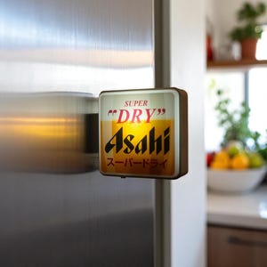Asahi LED Fridge Magnets, Light Up Japanese Train Signs, Glowing Railway Decor, Japan Subway Refrigerator Magnet, Gift For Friend