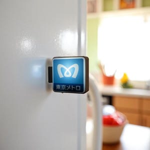 Tokyo Metro LED Fridge Magnets, Light Up Japanese Train Signs, Glowing Railway Decor, Japan Subway Refrigerator Magnet, Gift For Friend