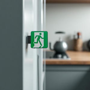 LED Exit Sign Fridge Magnet , Glowing Light Up Refrigerator Magnet, LED Sign Decor, Funny Kitchen Magnet Gift, Gift For Friend