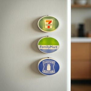 7-Eleven Glowing LED Fridge Magnet | Light-Up Japanese Konbini Sign | LED Refrigerator Light | Convenience Store Decor | Kawaii Gift