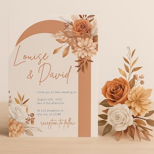 Trouwkaart floral