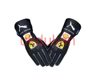 Guantes de Charles Leclerc para F1 2022, guantes de karting, guantes de simulación de carreras.