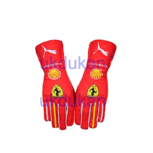 F1 Ferrari Gloves - Etsy