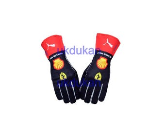 Luvas Charles Leclerc F1 2023 Luvas de Kart Luvas de Sim Racing
