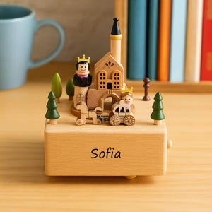 Personalised Wooden Music Box, Custom Wooden Handmade Music Box,Engraved Name Music Box, Baby Shower Gift,Nursery Decor, Train Music Box
