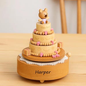 Personalised Wooden Music Box, Custom Wooden Handmade Music Box,Engraved Name Music Box, Baby Shower Gift,Nursery Decor, Train Music Box