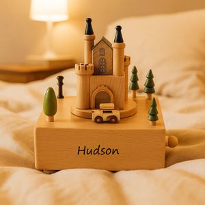 Personalised Wooden Music Box, Custom Wooden Handmade Music Box,Engraved Name Music Box, Baby Shower Gift,Nursery Decor, Train Music Box