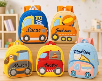 Back to School Kids Plush Bag,Personalized Toddler Backpack,Custom Name Preschool School Bag,Kindergarten Rucksack,Toddler Patch Backpack