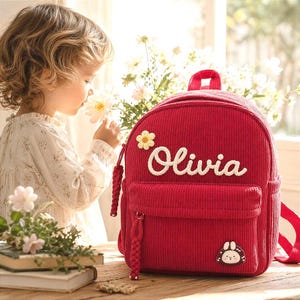 Mochila personalizada para guardería, bolso para niñas pequeñas, mochilas personalizadas con nombre, bolso de vacaciones para niñas, mochila escolar para niñas, mochila suave para niños