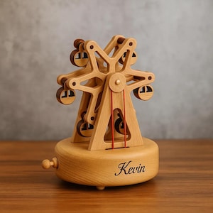 Engraved Name Music Box, Baby Shower Gift,Nursery Decor, Train Music Box,Personalised Wooden Music Box, Custom Wooden Handmade Music Box,