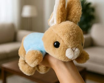 Estuche de lápices de conejito personalizado, bolsa de peluche con nombre personalizado para niños, regalo de vuelta al cole, bonita bolsa de papelería de conejo, idea de cesta de Pascua