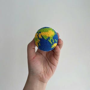 Porte-clés Terre au crochet, breloque de sac globe Amigurumi, accessoire de sac mini planète