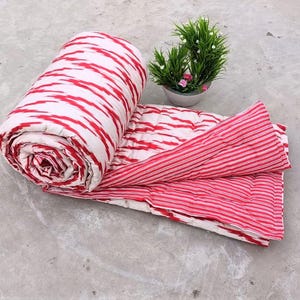 Couette en coton Doctor Queen ! Couverture imprimée ikat bloc main
