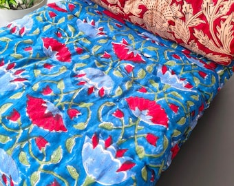 Couette Razai en coton imprimé patchwork : Couverture oversize faite main, Boho hippie, literie, Razai chaud