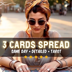 3 Card Spread Same Hour Tarot Reading, Detailed Same Hour, Fast Tarot Reading, Love, Future, Past, Psychic Reading Tarot Cards